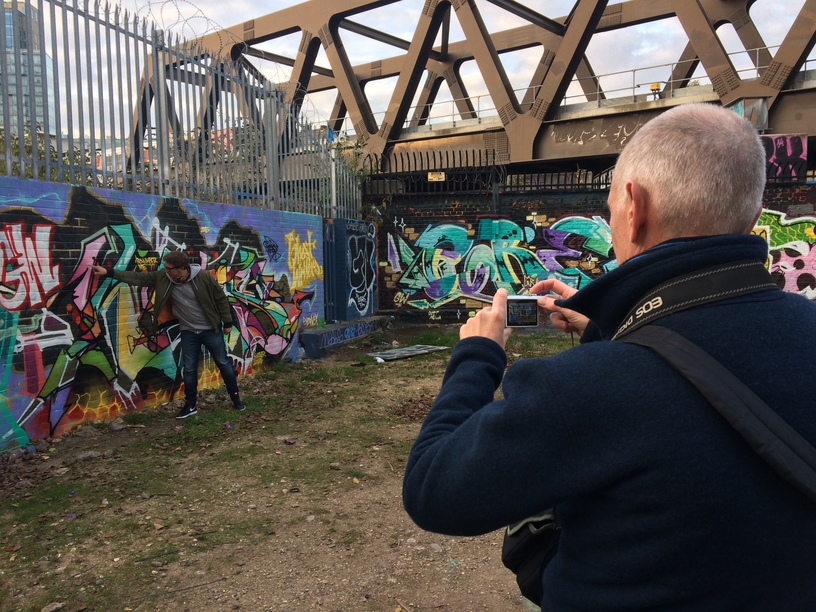 Field observation of the street art tour in Shoreditch