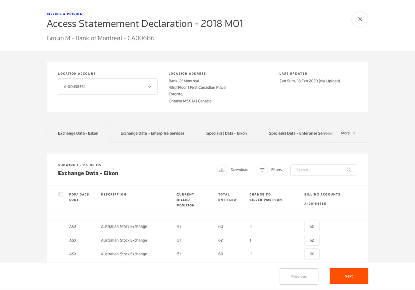 Design exploration 3 - A modal design allowed customers to focus on this task