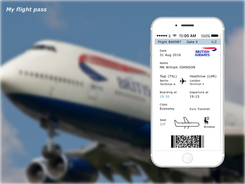 Boarding pass design